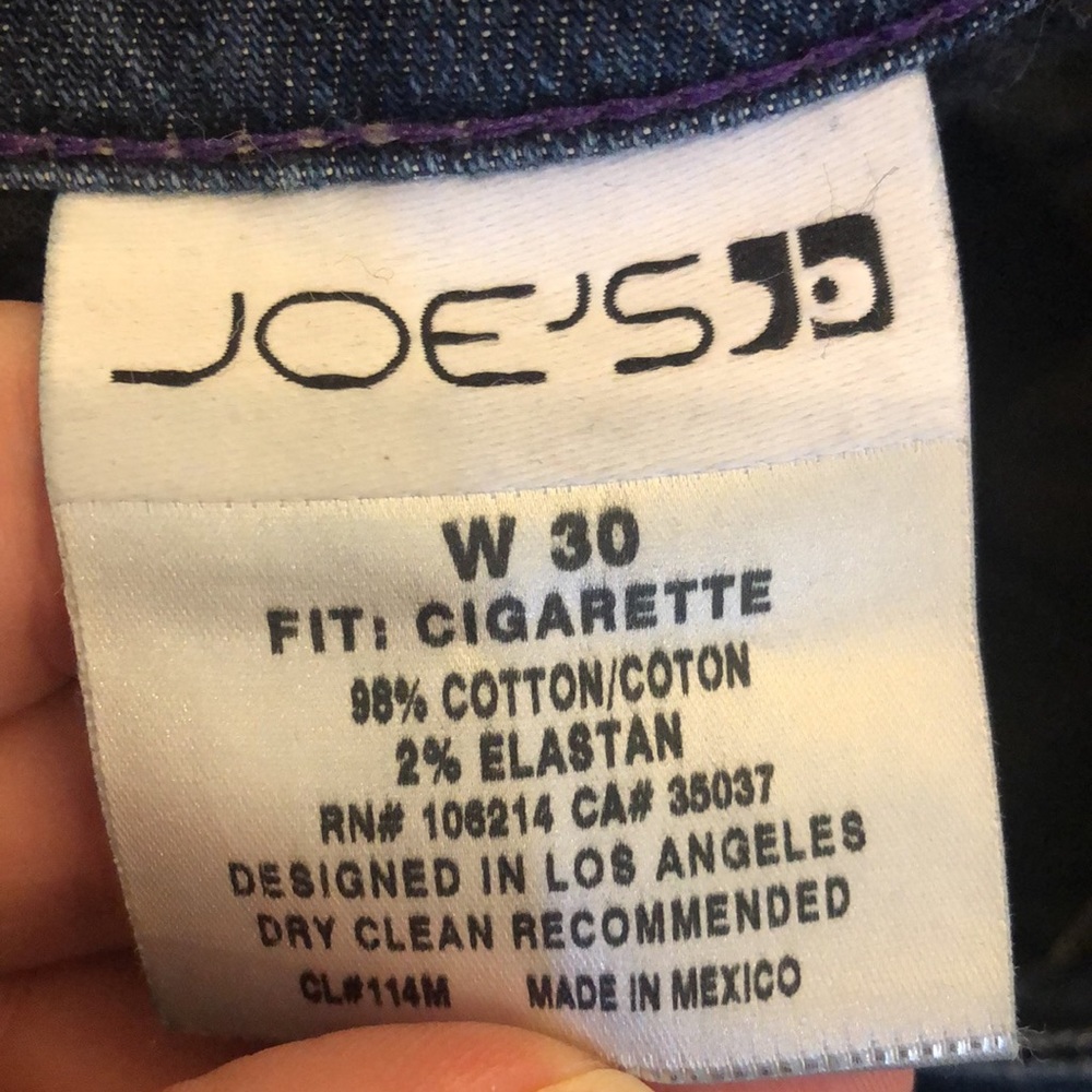 Joe’s Jeans Cigarette Fit/Tessa Wash Sz 30 - Picture 4 of 9
